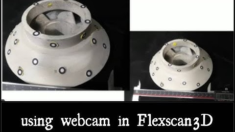 scanning an impeller in Flexscan3D by two simple logitech webcams and marker alignment