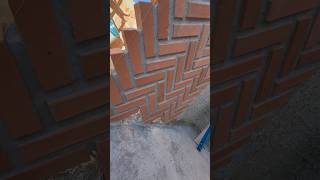 Tijolinho a vista efeito 3d realista.   #construcion #satisfying #parede3d #construcaocivil