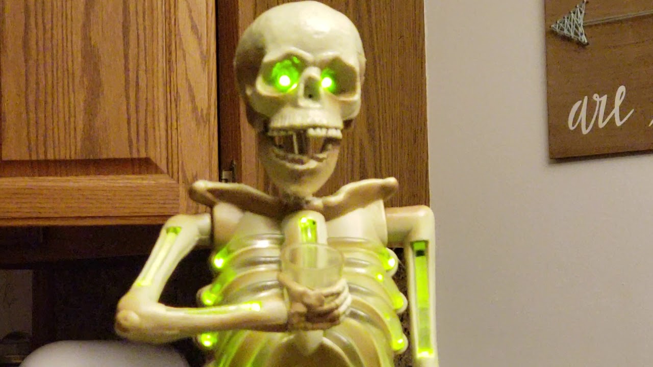 Gemmy Animated Illuminated "Spooky Juice" Skeleton