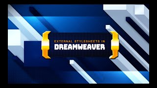 External Stylesheets in Dreamweaver