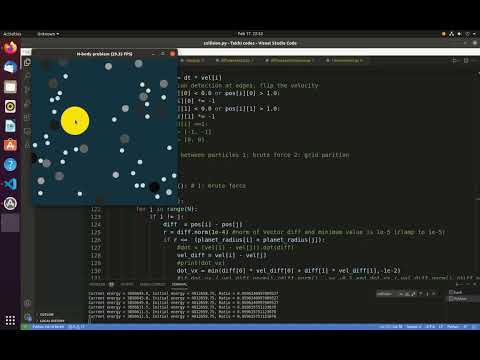 Particle collision simulation using The Taichi Programming Language