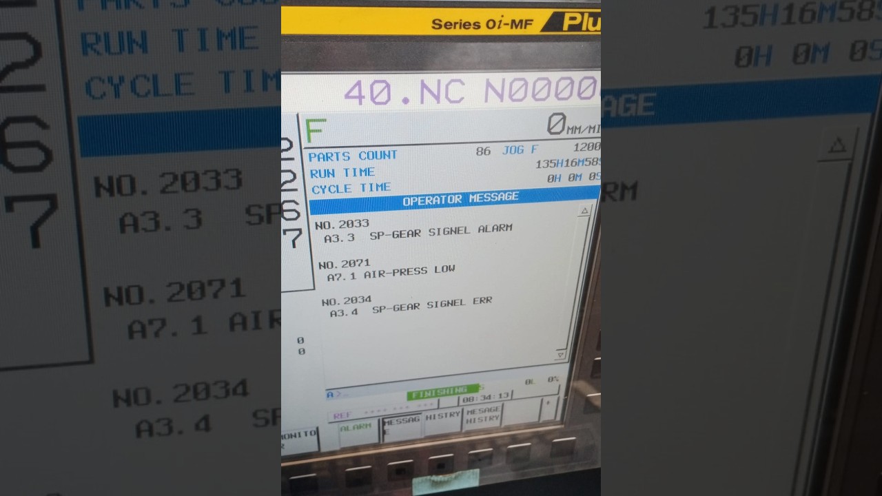 Weida Cnc | NO. 2033, NO. 2034 A3.3 SP-GEAR SIGNAL ALARM ( Spindel