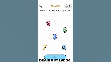 brain out lvl 36 | What 3 number add up to 12 #shorts #short #brainout