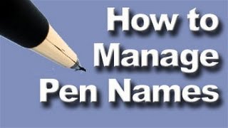 How to manage pen names for authors | Software, apps, and tips screenshot 1