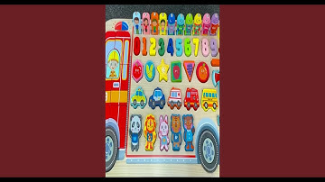 Best Learn Numbers, Counting 1 to 10, Shapes with Firetruck Puzzle Learning Toy Video for Toddler