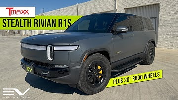 🤩 Custom Wrapped Rivian R1S with Stealth Paint Protection Film (PPF) & 20" R800 Flow Forged Wheels