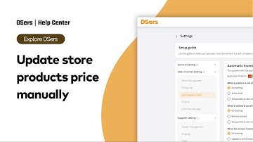 Explore DSers - Update store products price manually - DSers