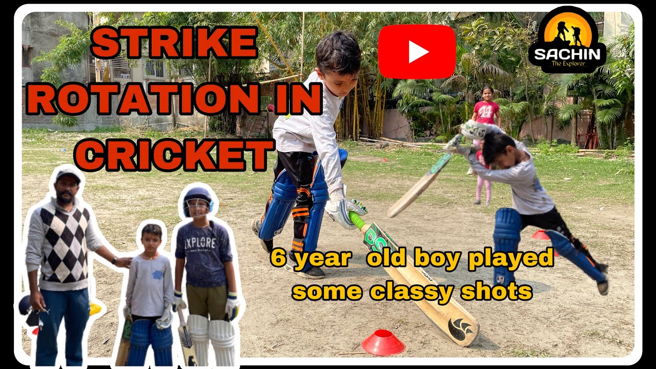 STRIKE ROTATION IN CRICKET | 6 year old krish gurjar played some classy ...