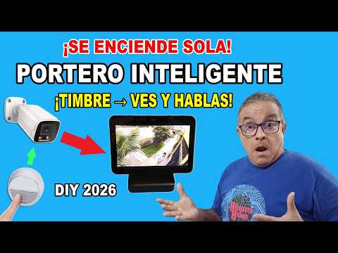 Video ¡PORTERO INTELIGENTE que ENCIENDE la PANTALLA al TOCAR y permite VER y HABLAR! (DIY 2026)