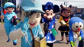 Ketemu Badut Lucu Boboiboy, Badut Marsha, Badut Doraemon, Dan Badut Mickeymouseabang Raheesh