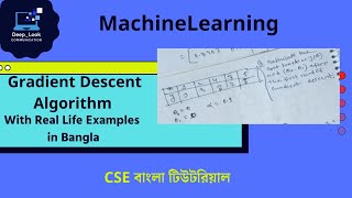 Gradient Descent Algorithm Explained With Solved Example in Bangla.