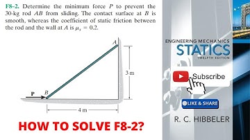 F8-2 hibbeler statics chapter 8 | hibbeler statics | hibbeler