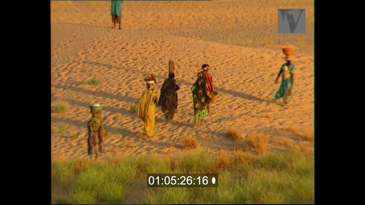 1994, Mali, Timbuktu, mosques, prayer, sunrise, general views, b-roll, West Africa, silent