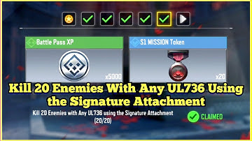 Call Of Duty Mobile Kill 20 Enemies With Any UL736 Using the Signature Attachment Task Complete