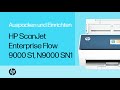 Auspacken und Einrichten | HP ScanJet Enterprise Flow 9000 S1, N9000 SN1 | HP Support