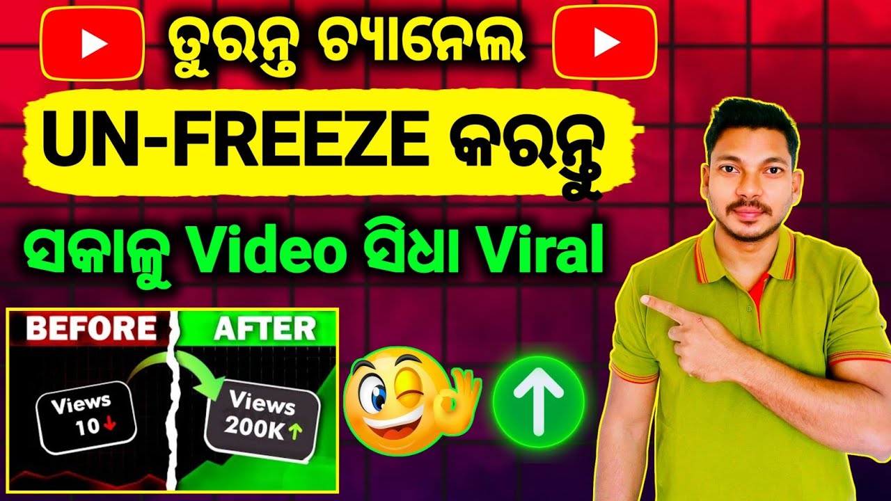 10-20 Views ଆସୁଥିଲେ Channel UN-FREEZE କରନ୍ତୁ | YouTube Channel Freeze Problem | Views Kaise Badhaye 