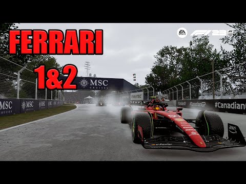 FERRARI 1 Y 2 BAJO LA LLUVIA | F1 23 Trayectoria Carlos Sainz