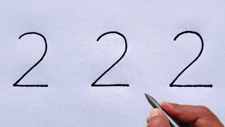 How to Draw a Realistic Bird from Number 222 | Easy Number Art Drawing Tutorial