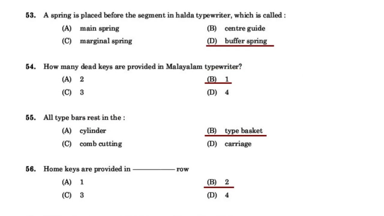 Computer Assistant (Plus 2 Level Main Exam) Provisional Key 26/3/2022 PDF