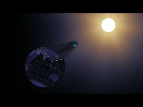 Animation of a Solar Eclipse: Earth, Moon and Sun