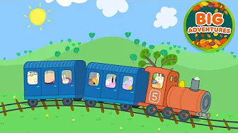 Peppa Pig Travels on a Long TRAIN Adventure🚂 School Trips | Full English Episodes |Cartoon | 1 Hour