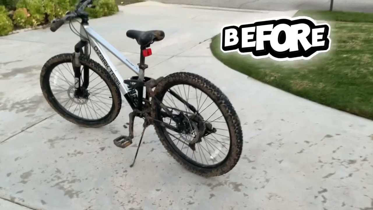 WASHING THE BIKE AFTER A MUDDY TRAIL + BEFORE AND AFTER RESULTS