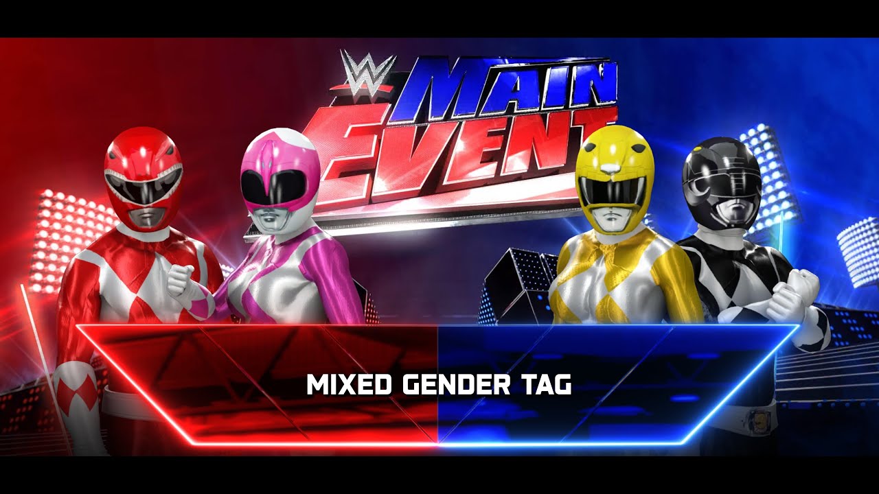 Mighty Morphin' Power Rangers Mixed Tag Team Match - YouTube