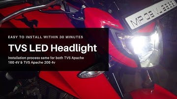 Led Headlight Modification for TVS Apache 160 4V & 200 4V | DIY