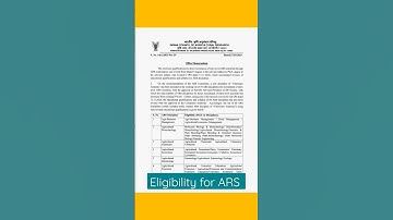Eligibility for ARS was changed from Master