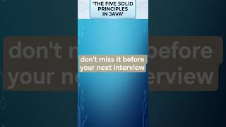 SOLID principles #java #designprinciples #backend