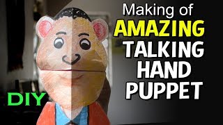 Making of Taking Hand Paper Puppet | Talking Paper Puppet for kids - almost 5 minute crafts