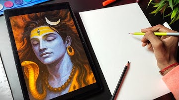 Draw With Me - Mahadev Drawing, Step By Step Mahadev Drawing, Outline Tutorial 🔥
