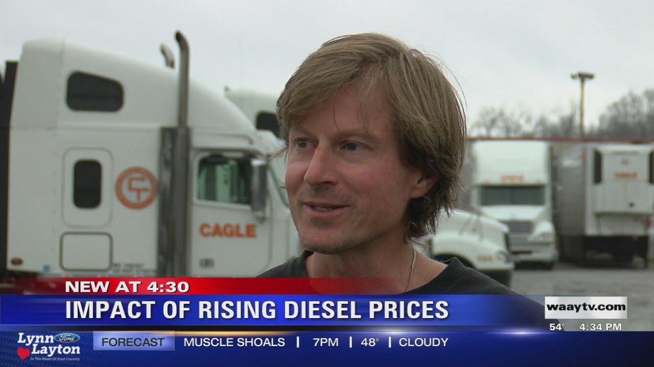 North Alabama trucking companies forced to pass along skyrocketing diesel prices to customers