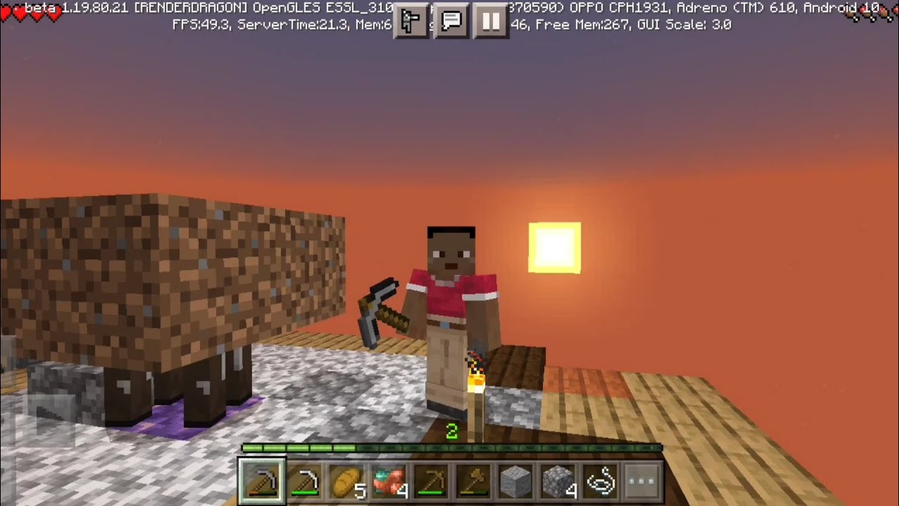 minecraft pe one block survival series part 1🤓 #1 #viral #gaming # ...