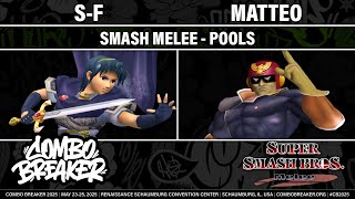 COMBO BREAKER 2025 ROUND 1 POOLS - S-F (Marth) vs matteo (Falcon) - Smash Melee