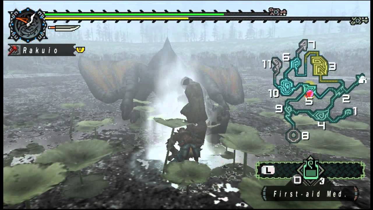 Monster Hunter Freedom: Village quest walkthrough Ep 22 - Slay the Gypceros!