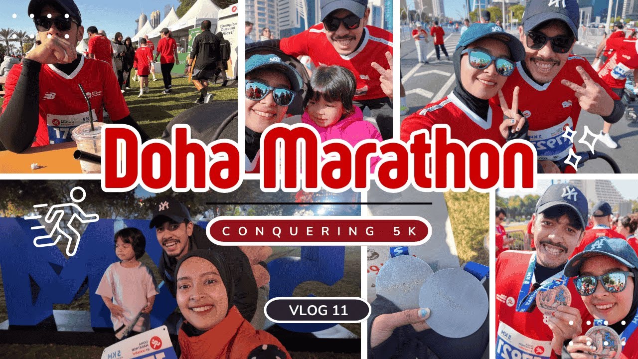 Lari 5k di acara Marathon apa rasanya ya? - Doha Marathon 2026 - Vlog 11