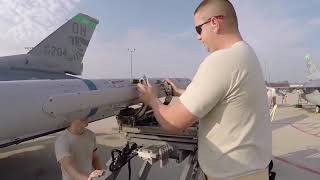 F 16 Pilot Prep, Maintenance & Munitions & Cockpit Video