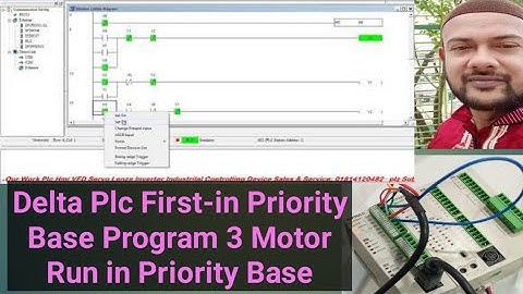 Delta Plc First-in Priority Base Program 3 Motor Run in Priority Base