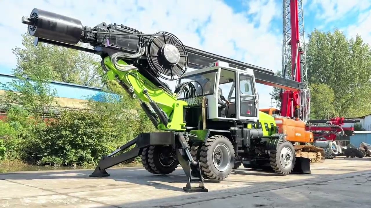 Yahe mobile wheel pile rotary drilling rig DL-180 for bridge foundation construction +86 15866237600
