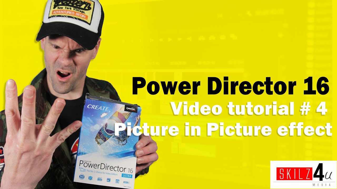 Skilz4UMedia - Power Director 16 - Video Tutorial #4 - Basic picture in picture effect