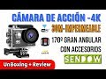 SENDOW Cámara Deportiva Acción 4K WiFi Impermeable 30M Buceo  | UnBoxing Review en Español