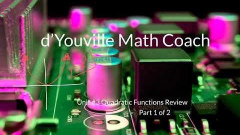 MCR3U1: Unit #3 Review: 1 of 2