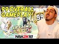 AMAZING 99 OVERALL GAMEPLAY! PARK TAKEOVER WITH MY PURE SHOT CREATOR in NBA2K18!