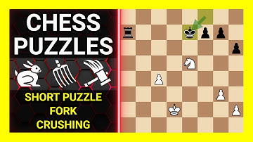 Chess Puzzles to Practice. Themes: Short puzzle, Fork, Crushing. Learn Chess