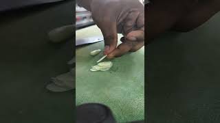 Ultra Fine Garlic Chopping 🔪🔥 | Slow Motion #shorts