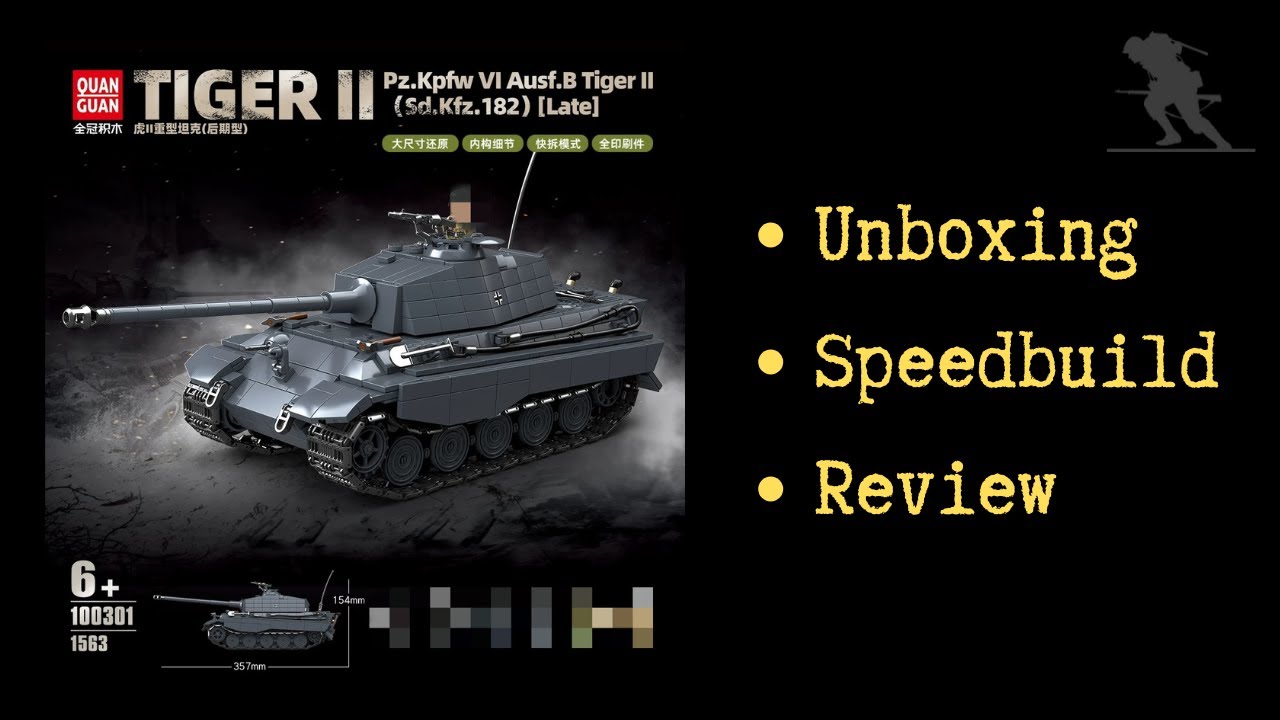Цюань Гуань Panzerkampfwagen Ausf. B Tiger II, Late War (100301) — распаковка, Speedbuild и обзор