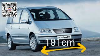 VW Sharan 1995-2010 wymiary bagażnika w centymetrach