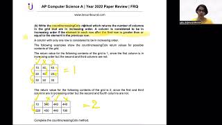 FRQ 4b | AP Computer Science A Previous Year Question Paper 2022 Solution | Lets Unbound