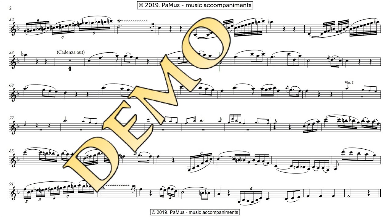 W. A. Mozart Concerto in A major orchestra version, 2nd